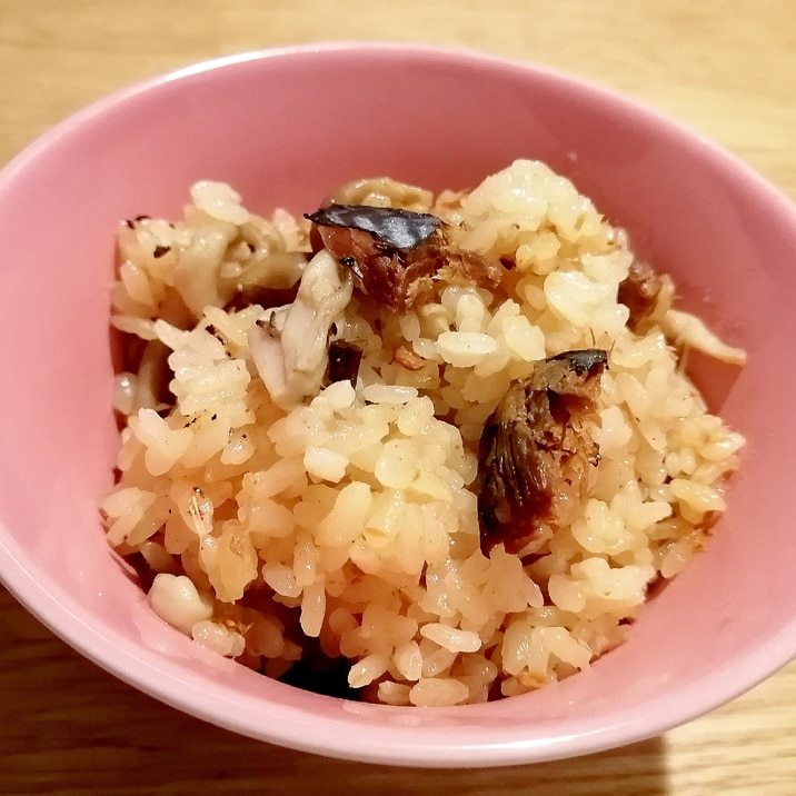 サバ缶味噌煮ときのこで♪炊き込みご飯